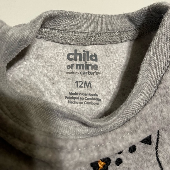 🌟5/$25 Carter’s Long Sleeve Cat Sweater Size 12 Months - Picture 4 of 4